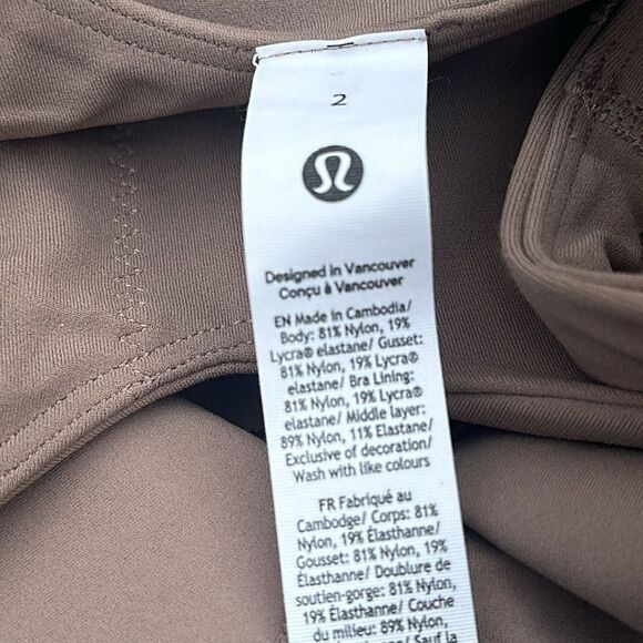 Lululemon Align Bodysuit 6" TAUPETASTIC size 2‎ NWT ONE PIECE - Picture 5 of 7